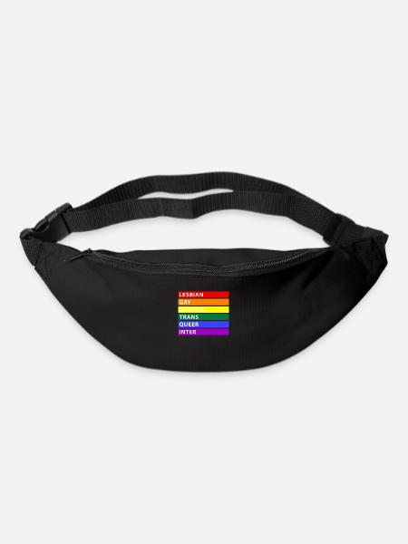 LGBTQI Regenbogen - Gürteltasche - Schwarz