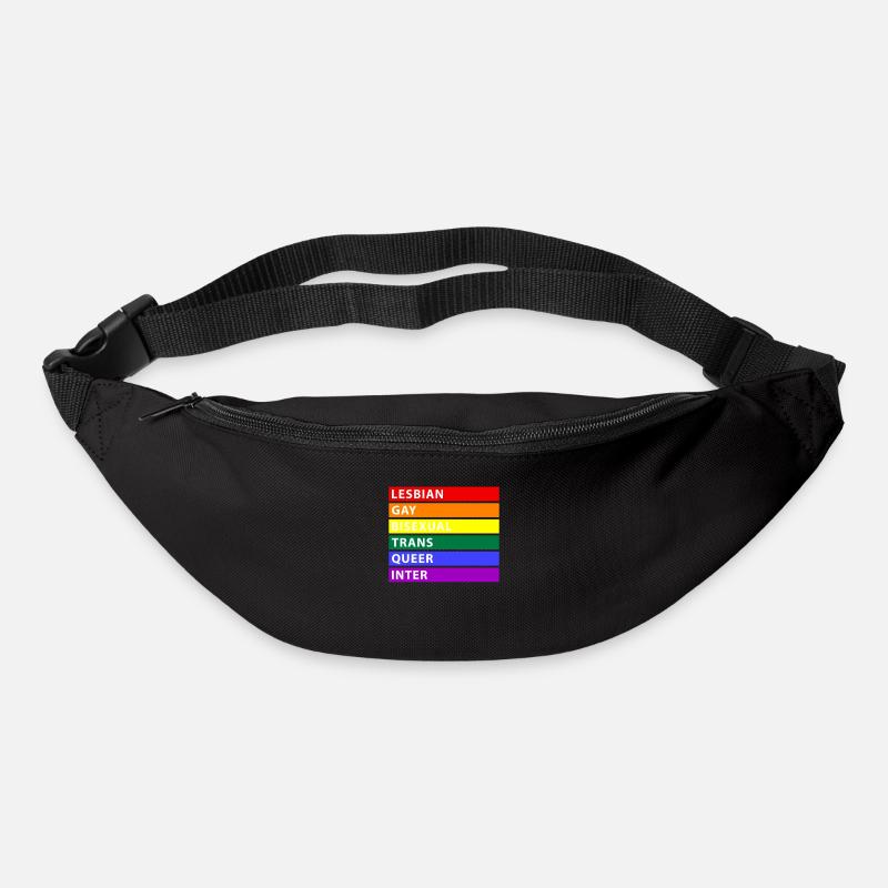 LGBTQI Regenbogen - Gürteltasche - Schwarz