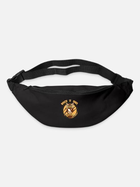 Eule Rock 'n' Owl wie Rock n Roll Born to be Rock - Gürteltasche - Schwarz