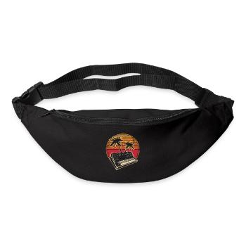 Analog Synthesizer Vintage 70s Sunset Synth - Bum bag - black - Front
