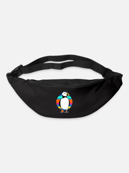 Puffin rétro perroquet - Sac banane - noir
