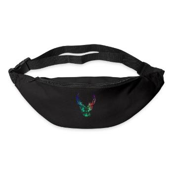 Farbenfroher Hirschkopf - Gürteltasche - Schwarz - Vorne