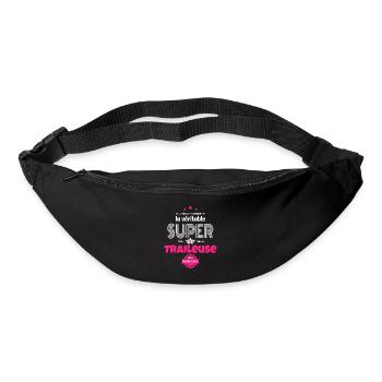 super traileuse 100% parfaite t-shirt humour - Sac banane - noir - Devant