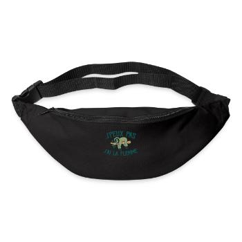 Je Peux Pas J'ai La Flemme - Sac banane - noir - Devant