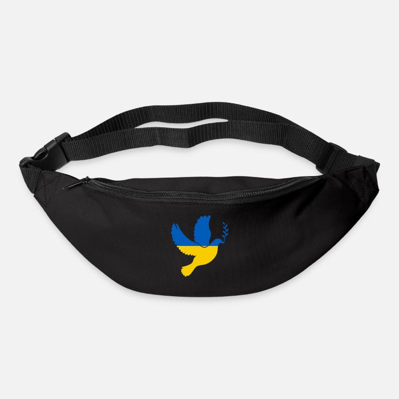Peace Ukraine Flag Doves Bird Peace Symbol - Bum bag - black