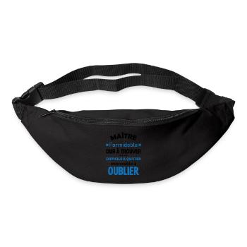 Maître formidable idée cadeau maître d'école - Sac banane - noir - Devant