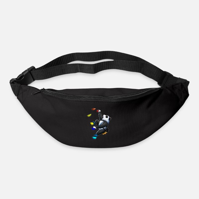 Mignon Panda Bear Escalade Mur d’Escalade Escalade - Sac banane - noir