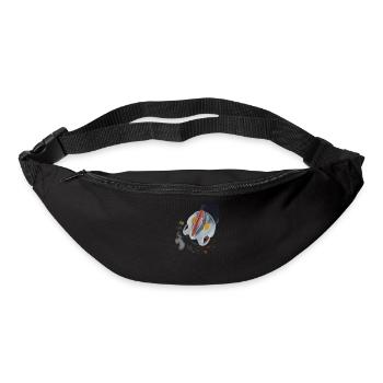 Funny Curious Puffin Bird - Bum bag - black - Front