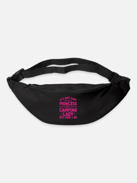 I am a princess and a camping lady - Bum bag - black