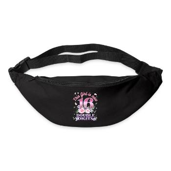 Dieses Mädchen Ist Jetzt 16 Double Digits 16. - Gürteltasche - Schwarz - Vorne