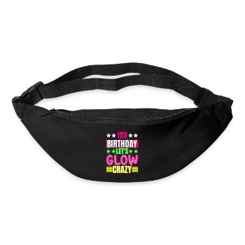 11th Birthday Let's Glow Crazy Colorful - Bum bag - black - Front