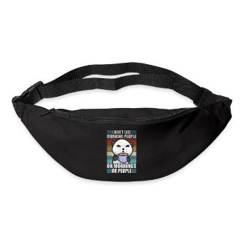 Sarcastic Animal Coffee Moody Panda Lazy - Bum bag - black - Front