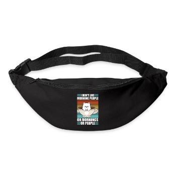 Sarcastic Kitty Coffee Moody Lazy Cat - Gürteltasche - Schwarz - Vorne