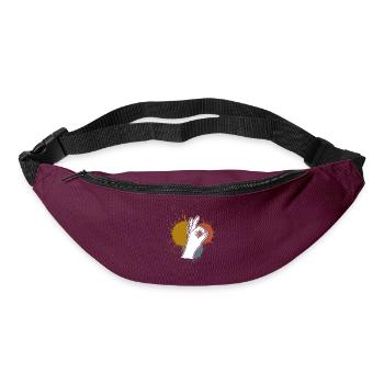 Looked in Retro Stains Looked in - Bum bag - burgundy - Front