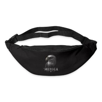 Eagle Patriotic Merica 4th of July American USA - Bum bag - black - Front