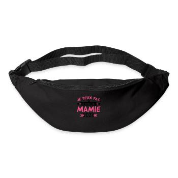 Mamie 2023 Cadeau Enceinte Maman Anniversaire Cool - Sac banane - noir - Devant