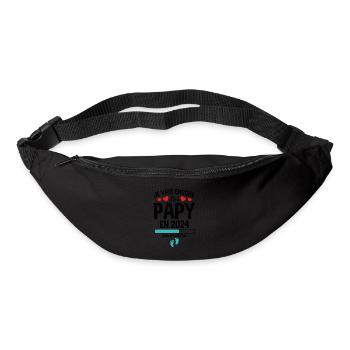 Je Vais Encore Être Papy En 2024 Cadeau Enceinte - Sac banane - noir - Devant