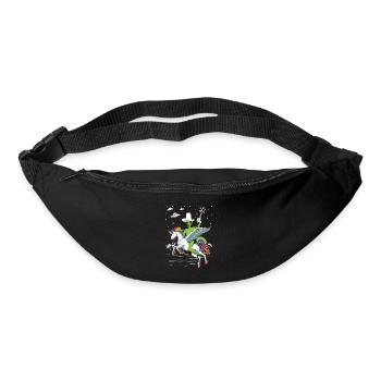 Alien reitet Einhorn Unheimlich - Gürteltasche - Schwarz - Vorne