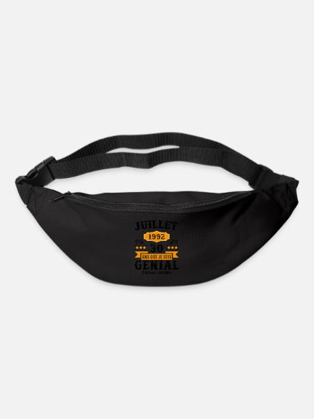 30 Ans Anniversaire Vintage Né(e) en Juillet 1992 - Sac banane - noir