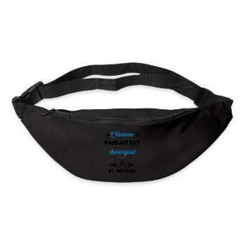 L'Homme Parfait Est Auvergnat Motard - Sac banane - noir - Devant