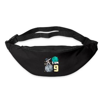 Je suis astronaute de 9 chambres enfant Moon Walker 9. - Sac banane - noir - Devant