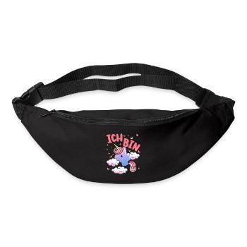 Ich Bin 4 Jahre Alt | Einhorn-thema | 4. - Gürteltasche - Schwarz - Vorne