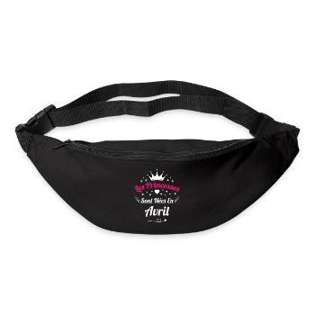 Les Princesses Sont Nées En Avril Anniversaire - Sac banane - noir - Devant