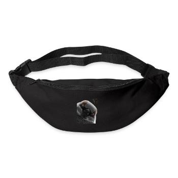 Funny Curious Bird Sparrow - Bum bag - black - Front