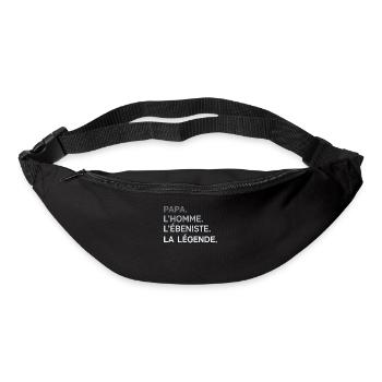 Papa Ébeniste L'Homme La Légende Cadeau Humour - Sac banane - noir - Devant