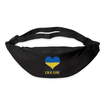 Ukraine Cœur Ukrainiens Drapeau ukrainien - Sac banane - noir - Devant