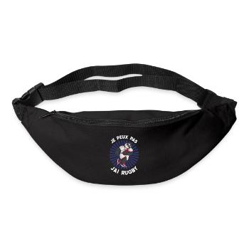 Je Peux Pas J'ai Rugby Joueur Maillot France Rugby - Gürteltasche - Schwarz - Vorne