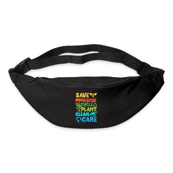 Erde Tag, Retten Sie Den Planeten - Gürteltasche - Schwarz - Vorne