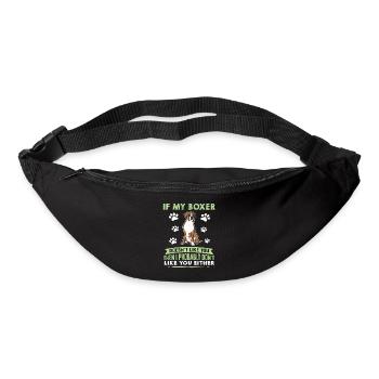 Dog Saying Boxer Design for Dog Lovers - Bum bag - black - Front