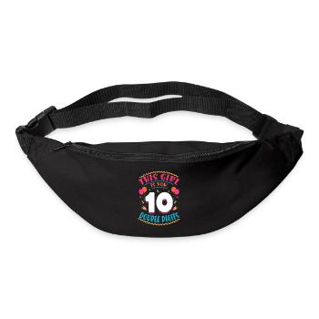 Cette fille a maintenant 10 | Thème Cupcake - Sac banane - noir - Devant