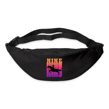 Girl riding, I am 9 years old, children 9. - Bum bag - black - Front