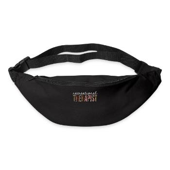 Thérapeute récréatif Leopard Print Drôle cadeau - Sac banane - noir - Devant