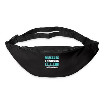 Muscles En Cours Veuillez Patienter - Sac banane - noir - Devant