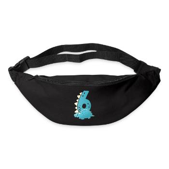 6ème anniversaire | | d’anniversaire de dinosaure - Sac banane - noir - Devant