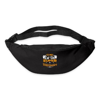 Humour Ce Mec Est Un Super Vétérinaire - Sac banane - noir - Devant