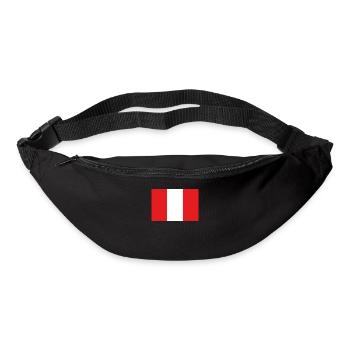 Offizielle Peru-Flagge Peruanischer Landesstolz - Gürteltasche - Schwarz - Vorne