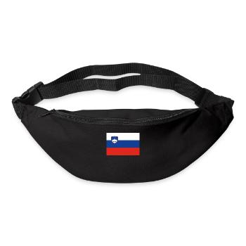 Drapeau officiel de la Slovénie Pays slovène - Sac banane - noir - Devant