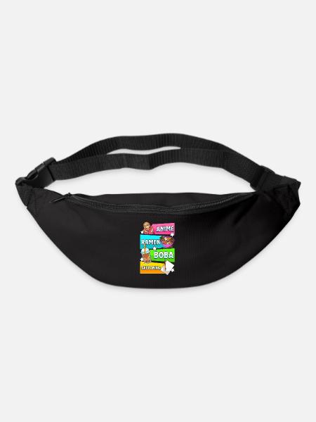 Anime Ramen Te Boba und Manga Zeichnungen Japan - Gürteltasche - Schwarz