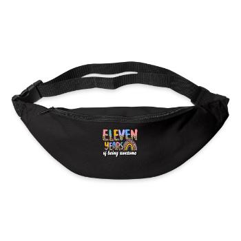 Eleven Years Of Being Awesome Animal Skin Pattern - Bum bag - black - Front