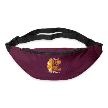 Ich habe ADHS, also bin ich hell kreativ und lustig - Gürteltasche - Burgunderrot - Vorne