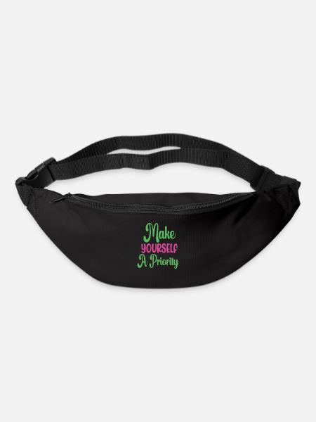 Machen Sie sich zu einer Priorität Psychische Gesundheit - Gürteltasche - Schwarz