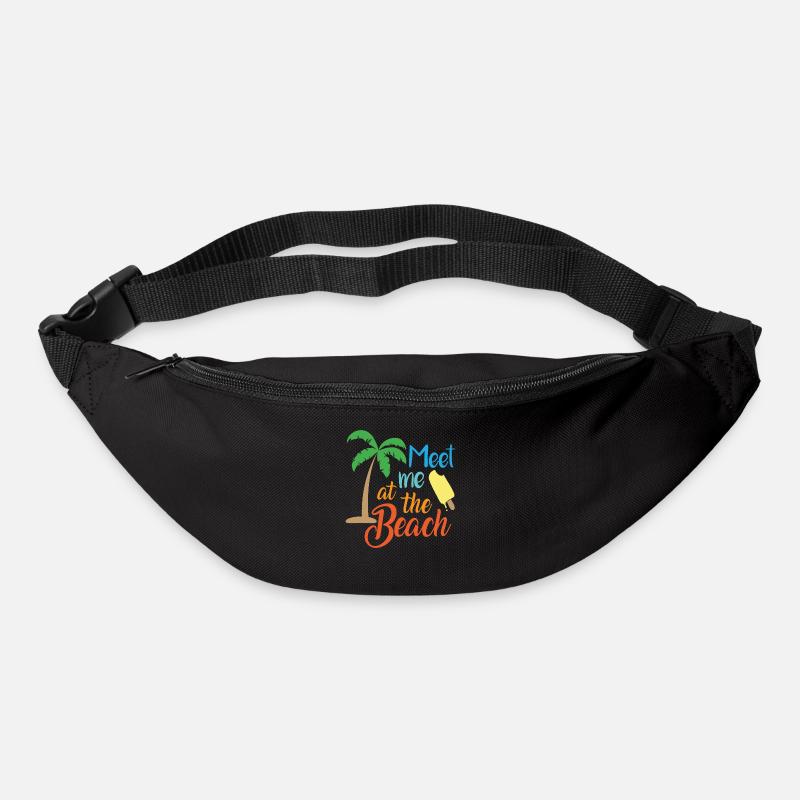 Rencontrez-moi à la plage Citations - Sac banane - noir