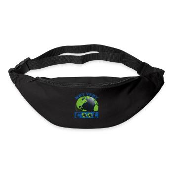 Nicht sehr coole Erdschutz-Support-Zitate - Gürteltasche - Schwarz - Vorne