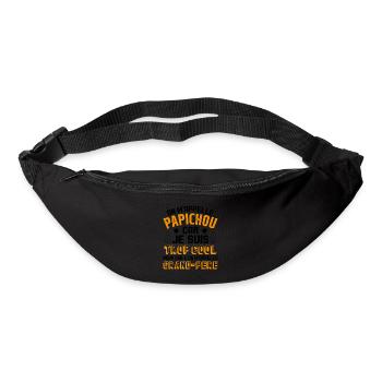 On M'appelle Papichou Parce Que Je Suis Trop Cool - Sac banane - noir - Devant