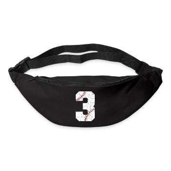 Kinder 3. Geburtstag Baseballspieler 3 Jahre alt - Gürteltasche - Schwarz - Vorne