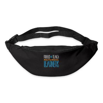 Fier d’enseigner aux apprenants multilingues - Sac banane - noir - Devant
